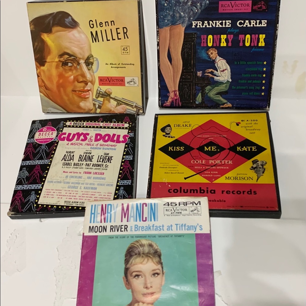 Lot 21 records 45 rpm Vintage rare